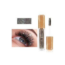 Glitter Color Mascara, Corleone Shimmer Sparkle Mascara glitter mascara for eyelashes,Eyeliner Charming Longlasting Mascara for Eyelash Eye Makeup (Black)
