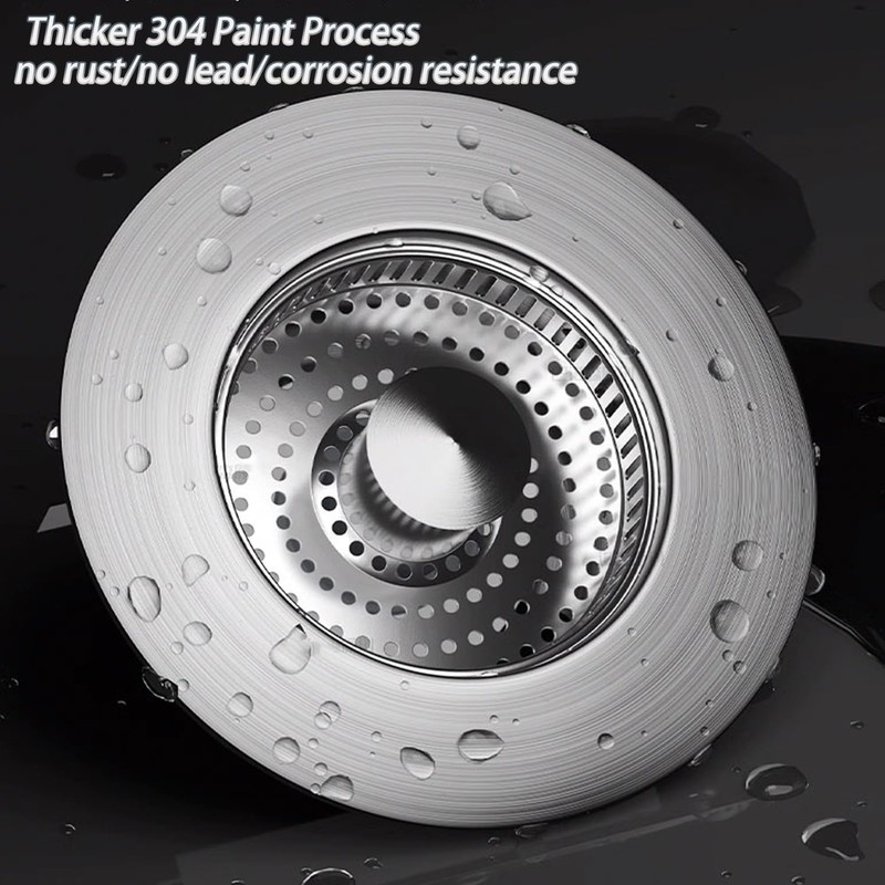3-in-1 Kitchen Sink Drain Strainer, Upgraded 304 All Stainless Steel