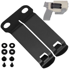 Mono-Block Belt Clip, Gear Belt Clips with Screws Dark Matte Grey Holster Mounting Accessories Holster Sheath Belt Clip Clasp Fits for Holsters, Mag Pouches, Knife Sheaths, Wallets & More