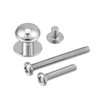 sourcing map 10mm Head Dia. Round Knobs Pull Handle, Zinc