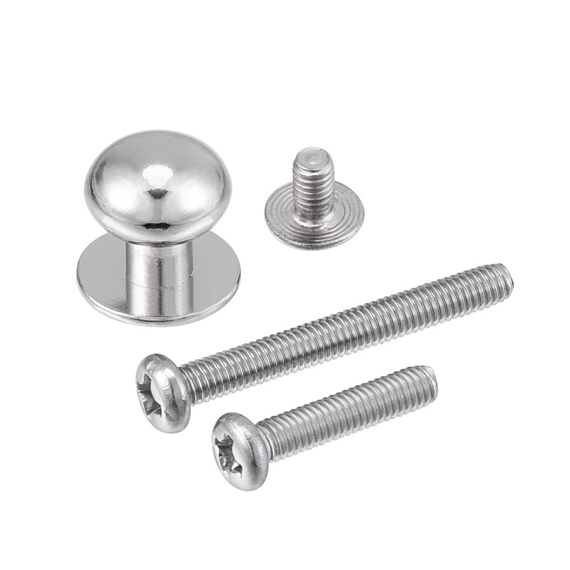 sourcing map 10mm Head Dia. Round Knobs Pull Handle, Zinc