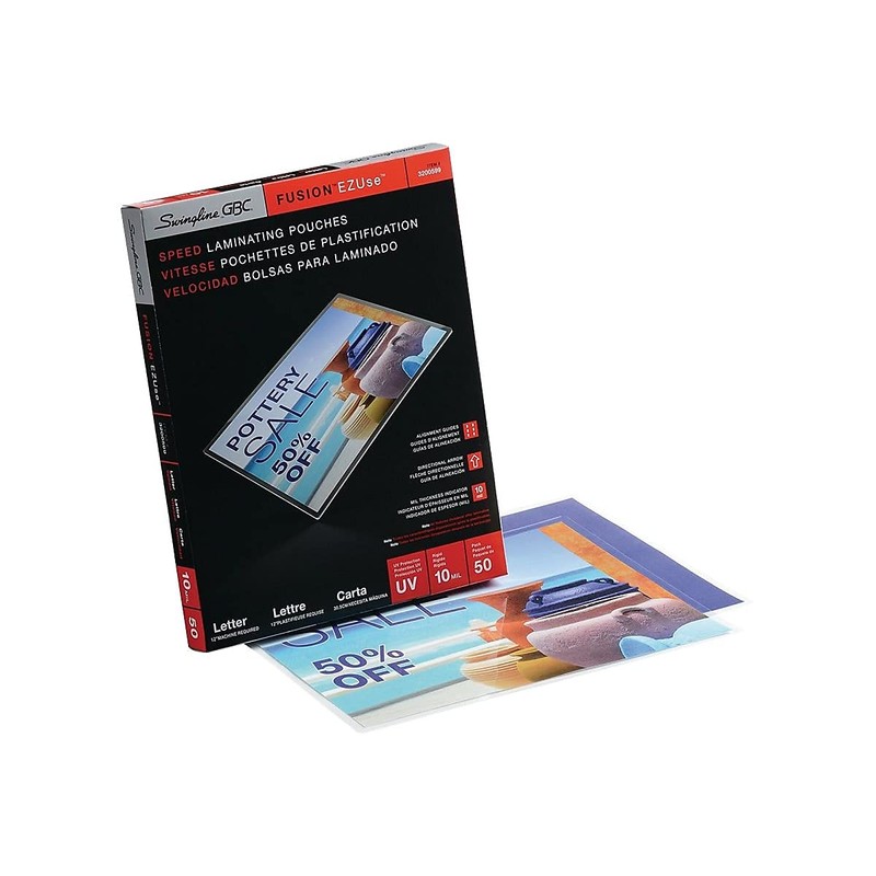 GBC Laminating Sheets, Thermal Laminating Pouches, Letter Size, 10 Mil,