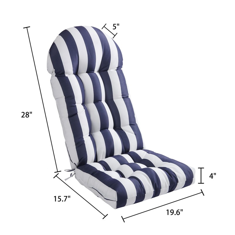 Enipate Weather Resistant Adirondack Chair Cushions High Back Indoor Outdoor