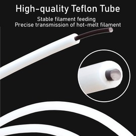 PTFE Teflon Tube 1.2M 2.5mm ID × 4mm OD with Cutter for 3D Printers 1.75 Filament: Compatible with Bambu Lab A1/A1 Mini/P1P/P1S/X1C and for Creality K1/K1 Max/Ender 3 V3 (Milky)
