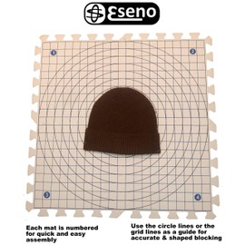 Eseno® 12" x 12" Blocking Mats for Knitting Extra Thick, Needlework or Crochet (Circle 4pc Set)