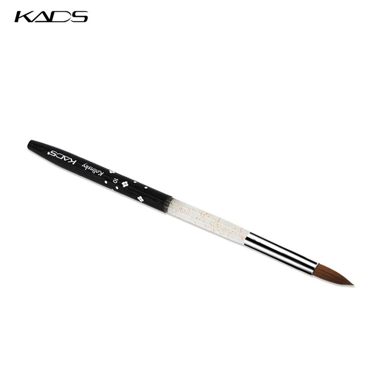 KADS Size 2#,6#,8#,10# kolinsky sable acrylic nail brush black 100%