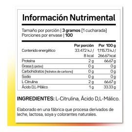Primetech Nutrition Citrulina Malato, Beta Alanina Y Cafeína Pre-entreno Sabor Sin sabor