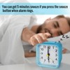 Lamisola Small Battery Operated Analog Alarm Clock, Travel Clock,Quieter Bedside