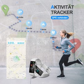 LEBEXY Fitness Wristband Waterproof Smartwatch Fitness Tracker Watch with Pedometer S1 Version (Grey)