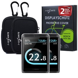 i-LEFANTE Pack of 2 for Bosch Kiox 500 (BHU3700) Display Protective Case with Neoprene Case, E-Bike Screen Protector, Transparent and Waterproof, Shock and Scratch Protection (Set of 2 with Neoprene