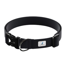 MASCRETTA Collar para Perro con diseño Ajustable de Algodón Compatible con Cualquier Correa. Collar para Razas Chicas, Medianas o Grandes. Collar para Perro y Gato. Dog Collar (Gris, L)