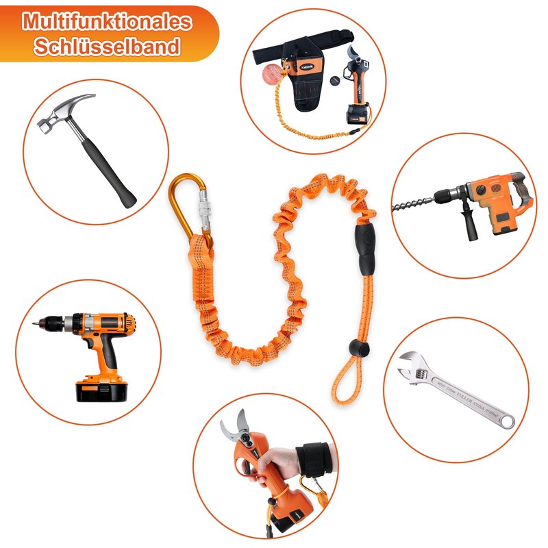 Anti-Drop Tool Tether for Power Tools, 15 kg Load Capacity,