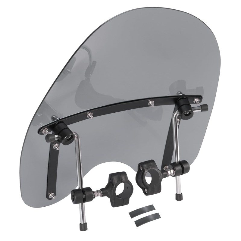 ECOTRIC Universal Tinted Windshield 18"x16" Compatible with Yamaha Honda Suzuki