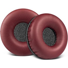 SOULWIT 50mm Ear Pads Cushions Replacement for Plantronics Blackwire C210/C220/C610/C620/C3120/C3200/C3210/C3220/C3225, Earpads for Poly EncorePro 310(EP310)/EncorePro 320(EP320) - Burgundy
