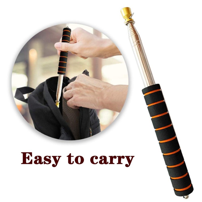 Stainless Steel Telescopic Flagpole Extendable Guide Flag Pole with Anti-Slip