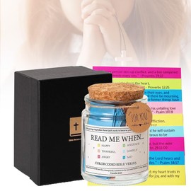 The Hope Jar Bible Verses, Read Me When Bible Verses Jar，Bible Verse Jar for Emotions and Feelings, Bible Verses in a Jar for Father Mothers Day Easter Christmas Birthday Christian Gift ﻿