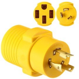 Kanayu EV Charging Adapter Compatible with NEMA L6-30P to 14-50R, 3 Prong 30 Amp Locking Male Plug to 4 Prong 50 Amp Female Receptacle Adapter Generator EV Charger Power Cord Connector