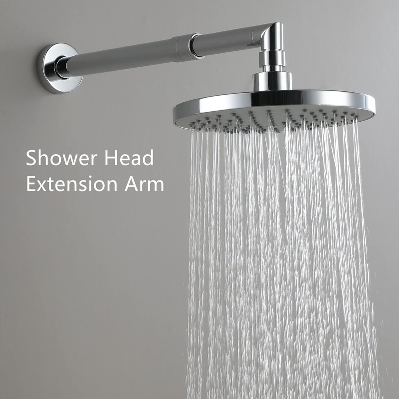 Bropury adjustable L-Shaped 11.5-18Inch Shower Head Extension Arma and conversion
