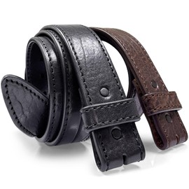BS250S_Heavy-Duty Genuine Full Grain Leather Belt Strap 1-1/2"(38mm) Wide (Black, 36)