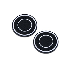 Piburth 2PCS Car Coasters for Cup Holder, 2.75 Inch Non-Slip Insert Water Bottle Holder Pads, Dustproof Automotive Interior Accessories Mat, Universal for Vehicles, Trucks, RVs and More (Black/White)