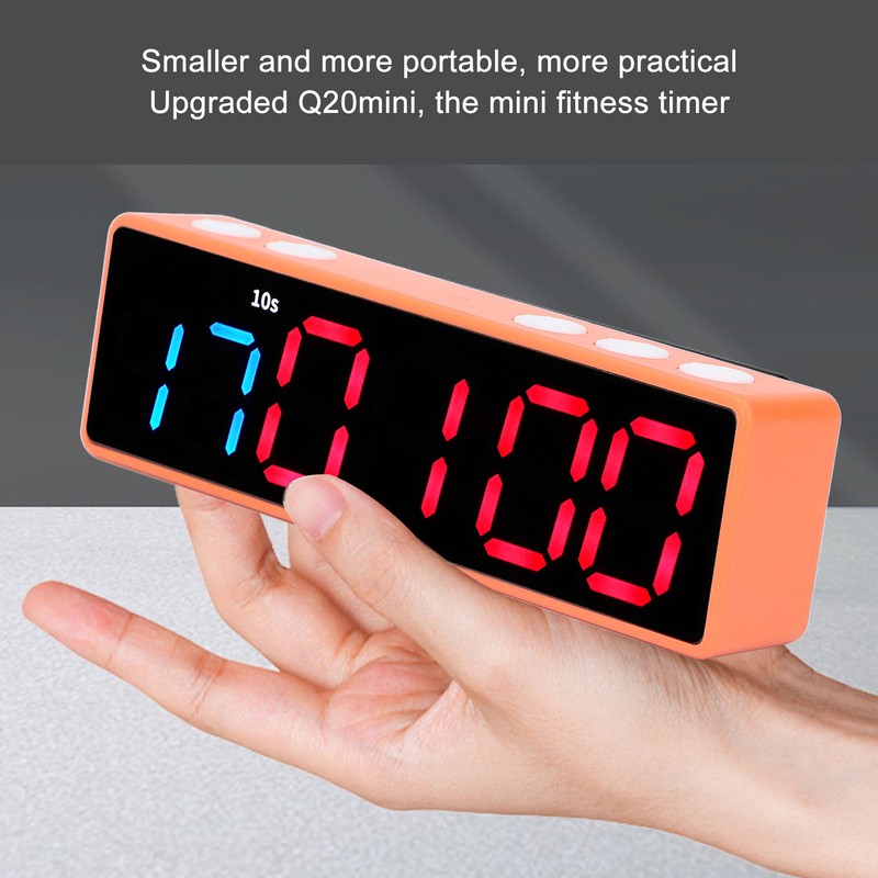 Fitness Timer Clock Large LED Digital Anti Vertigo Display Workout