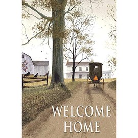 Magnolia Garden Flags 8159 13 x 18 in. Amish Welcome Home Buggy Polyester Garden Flag