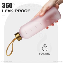 Opard Trinkflasche, 1L/800ml Wasserflasche, Auslaufsichere Water Bottle, BPA Frei Sportflasche Zeitmarkierung Wasser Flasche