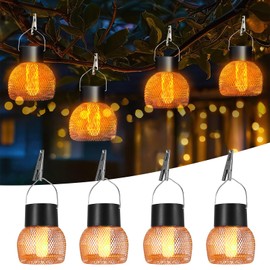 Viitech Pack of 4 Solar Lights Garden Outdoor, IP65 Waterproof Solar Flame Light with Realistic Flame Light Effect, Solar Lights for Outdoor Use with Automatic On/Off for Garden, Yard, Balcony