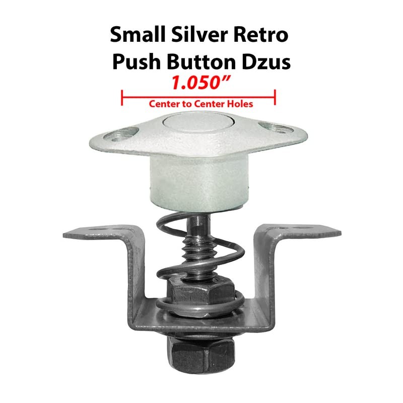 Small Silver Dzus 1.050 Push Button Quick Latch Release