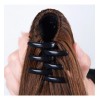 Generic Peluca De Pelo Rizado Corto Negro Natural, Cola De