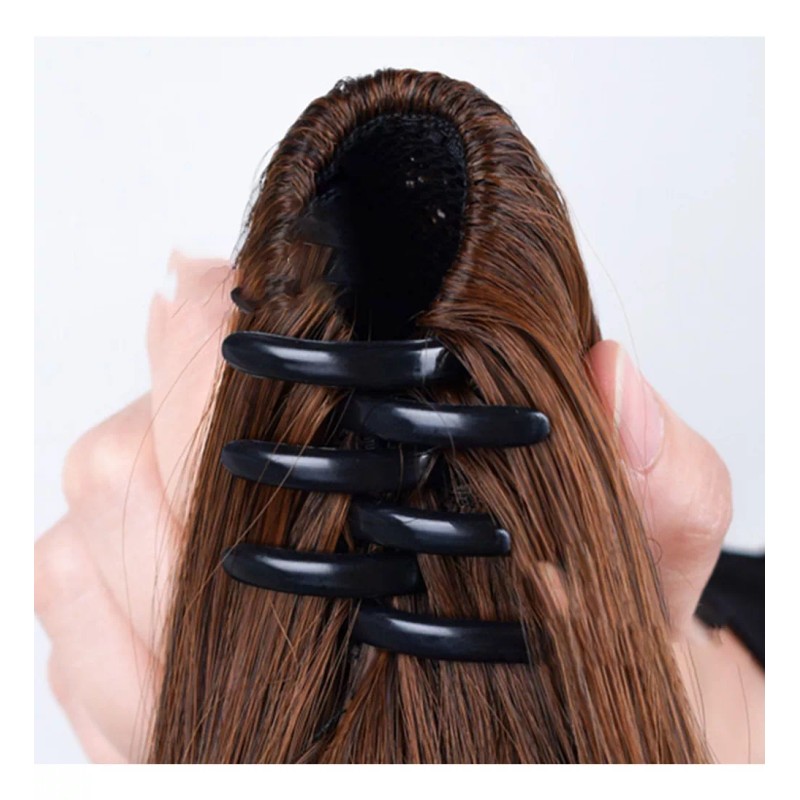 Generic Peluca De Pelo Rizado Corto Negro Natural, Cola De