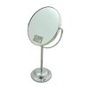 メリー ロングステム 約2倍拡大鏡付卓上ミラー シルバー 6860