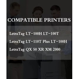 Unbranded/Generic 7 PK 91330 Label Tape use for DYMO LetraTag LT-100H LT-100T Plus LT-100H