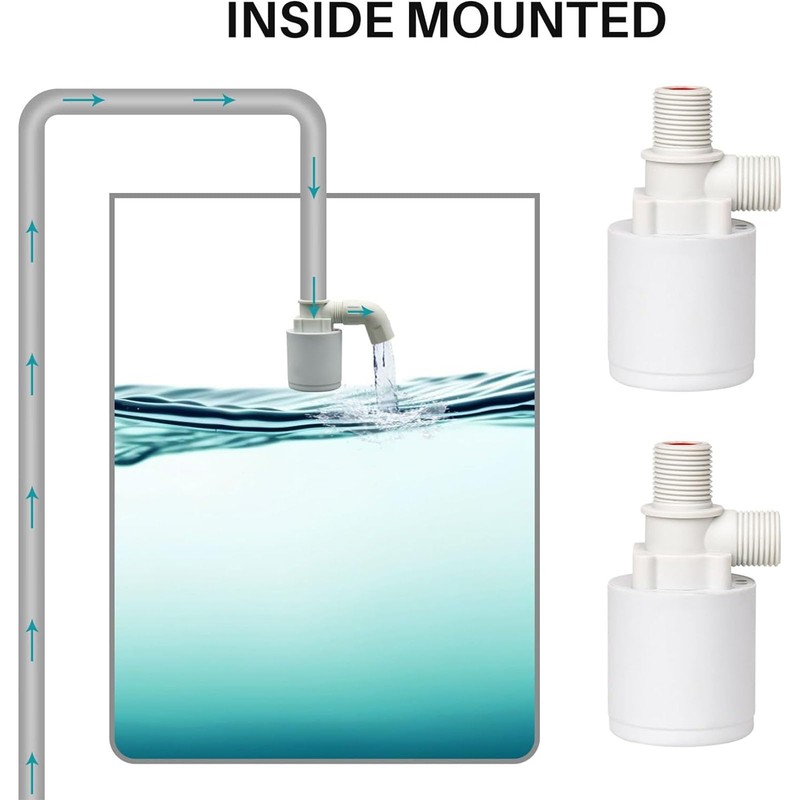 PACIOCEAN 2PCS Automatic Float Valve Water Level Controller Automatic Fill