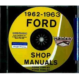 1962 1963 FORD CARS FACTORY REPAIR SHOP & SERVICE MANUAL - Galaxies -- XL, 500, Victoria, 2-door, 4-door, Country Sedan, Country Squire, wagons, Sunliner, convertible, 300, 1963½ fastback
