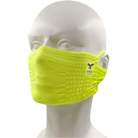 NAROO MASK A1s Sports Mask, For Winter, Short Length, Not Uncomfortable Breathability, Cold Protection, Windproof, Cold Air & Dryness, Blocks 95% UV Rays, Running, Cycling, Bike, neon lime