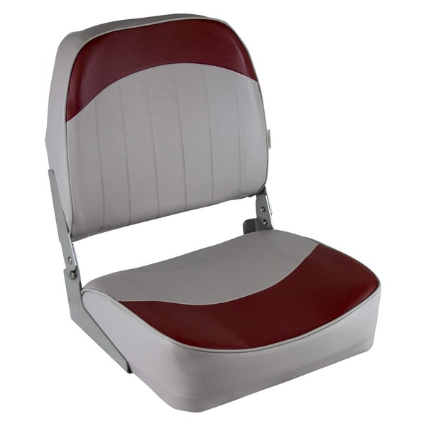 Wise 8WD734PLS-661 Standard Low Back Boat Seat, Grey/Red