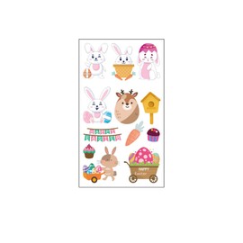 # 1 Sheet Easter Stickers Body Temporary Art Painting Easter Eggs Carrot Rabbit Decorations Design For Easter
