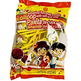 MDM TAMARINDO FLAVORED LOLLIPOPS w SALT/CHILI 2LB 1.78OZ BAG