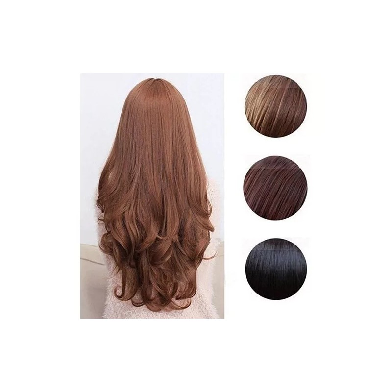 Shuowenn Peluca Larga Completa Resistente Al Calor Para Mujer