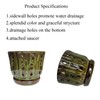 Grdthzey Ceramic Orchid Pots with Drainage Hole 6'' (mossgreen)