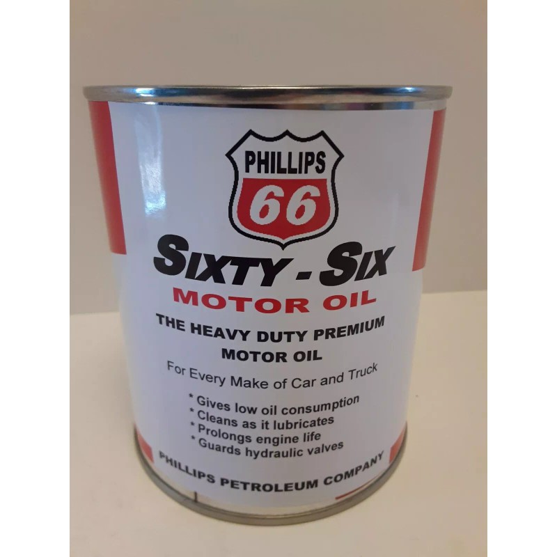 Phillips Sixty- Six Motor Oil Can 1 qt. - (