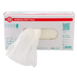 Nobaglove - Single Use, Disposable, Vinyl, Powder-free Gloves, Pack of 100 x-large