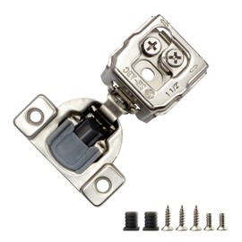 STIANC 50 Pack 1 1/2" Overlay 3D Soft Close Hinges for Face Frame Kitchen Cabinet, 3 Way Adjustability, Quiet Self-Closing Door, 105 Degree