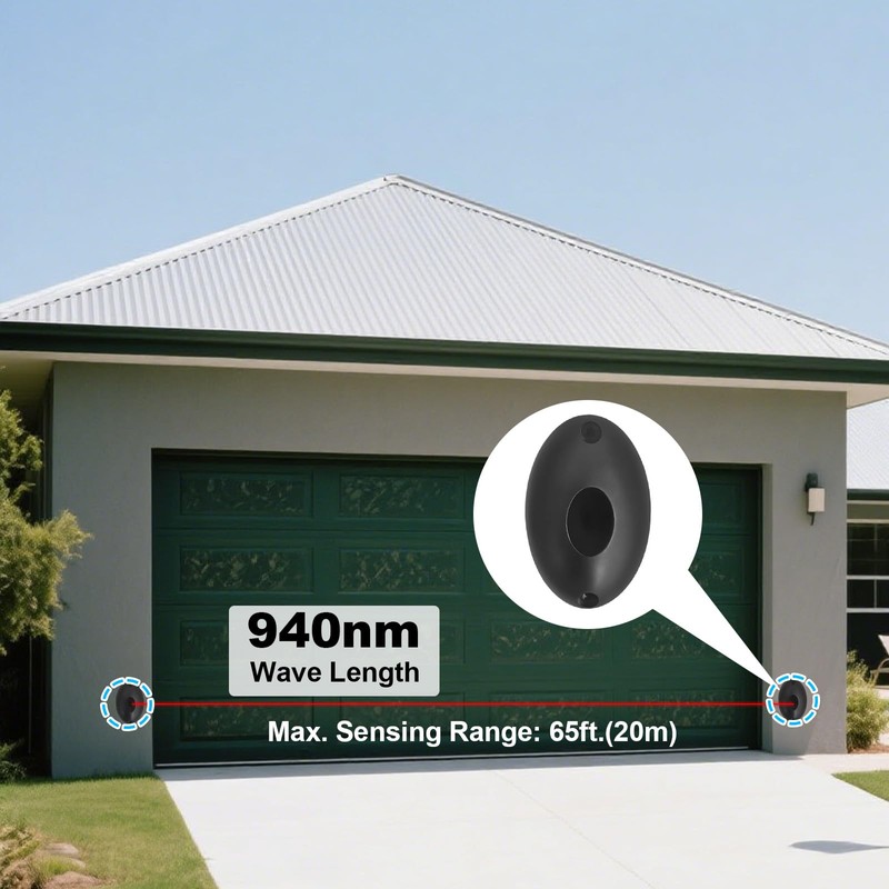 Infrared Sensor Kit for Gate Opener, Outdoor Gate Safety Photocell
