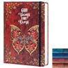 Ruled Journal Notebook, B5 3D Butterfly Embossed Hardcover Writing Journal