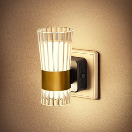 JandCase Night Light Socket, Night Light with Twilight Sensor, Dimmable 0-100 lm, Auto/On/Off Modes, Warm White 3000 K, LED Socket Light for Bedroom, Hallway, Stairs, Kitchen, Children's Room