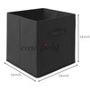 Casafield Set of 6 Collapsible Fabric Cube Storage Bins, Black