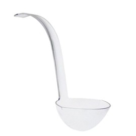 LUX TRENDS SET of TWO (2) LADLES Hard Plastic 5-Ounce Punch Bowl Serving Ladle Clear Party Bowl Decorative (2, Medium)