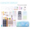 CICIMELON Large Capacity Pencil Case 3 Compartment Pouch Pen Bag